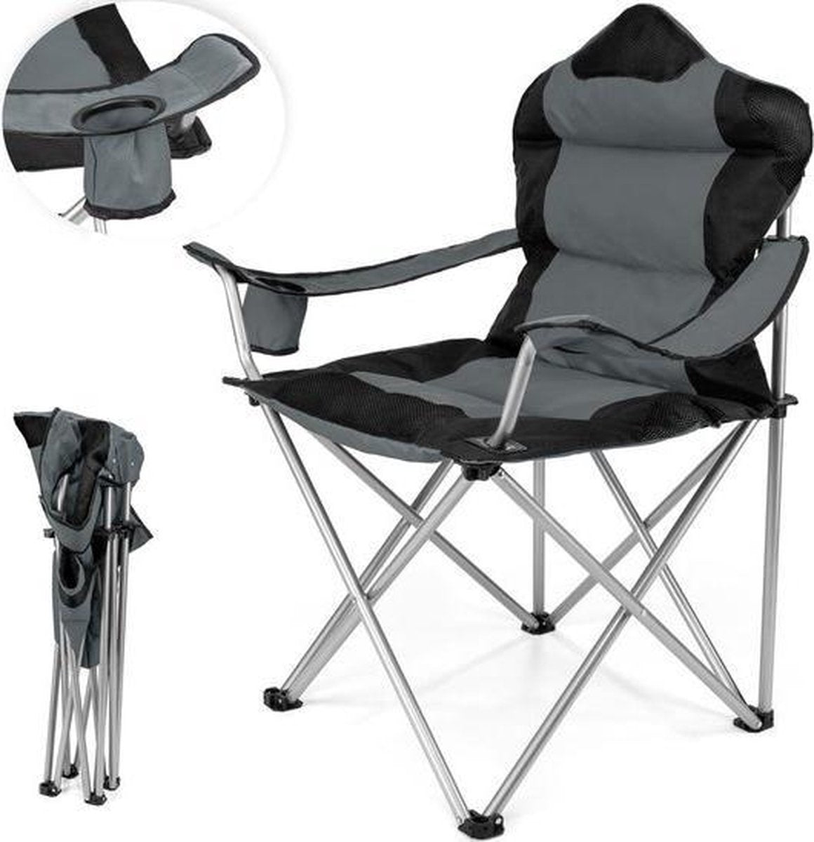 Sens Design Campingstoel - Kampeerstoel - Opvouwbaar - Grijs