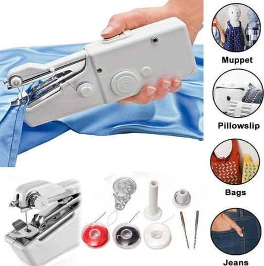Borvat® | Elektrische Mini Handnaaimachine | Repareren Van Kleding Scheuren Of Gaten | Compact Voor Reizen Of Vakantie | Draadloze Hand Naaimachine Op Batterijen