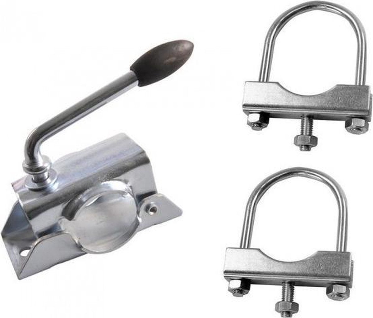 PROPLUS Pro Plus Klem Voor Neuswielen Of Steunpoten Ø 48 Mm - Met U-Beugel 60/70 Mm - 2 Stuks