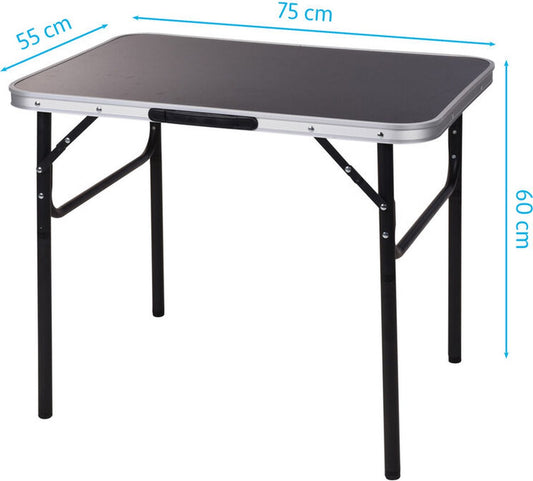 Redcliffs Campingtafel Zwart - 75 X 55 X 25/60cm