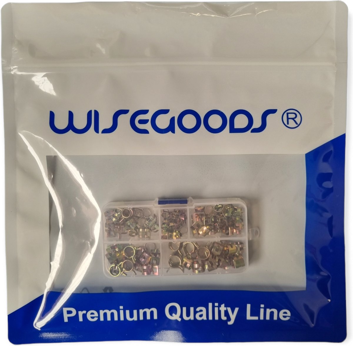 WiseGoods - Slangklemmen Set - Slangenklemmen - Veerklemmen - Slangklem - Set 6, 7, 8, 9, 10mm - Metalen Klem - Set 75 Stuks