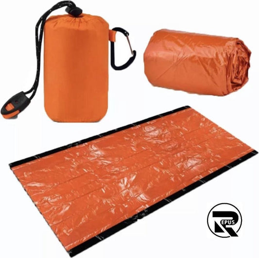 REPUS Nood Slaapzak | Life Bivy | Travel Safe |Lichtgewicht Slaapzak | Bivakzak | Extreme Light |Camperen | Outdoor | Camping | Musthave |Slaapzak | Wandelen | Tent | Reizen | Roadtrip |