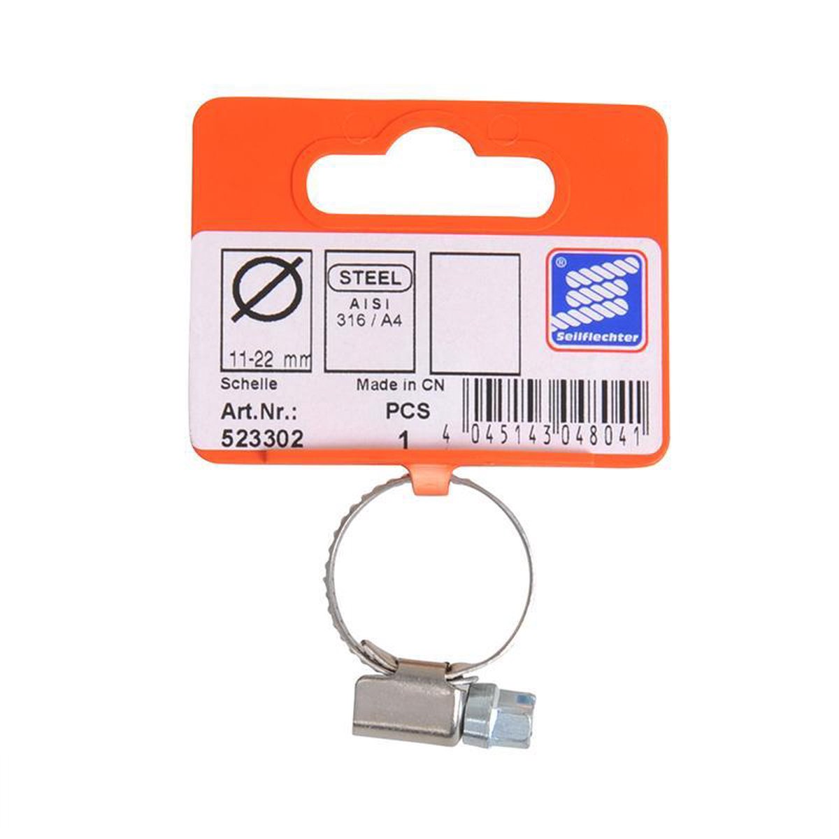 Seilflechter Slangklem 11-22 Mm Rvs (aisi 316) Zilver 35 Mm