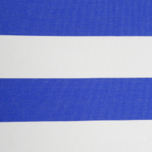 Sunline TOPPER!! Strand Windscherm Kobalt Blauw - Wit - 5 Meter Sterk Dralon Met 2 Delige Stokken 180 Cm -Doekhoogte 140 Cm