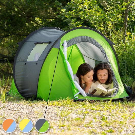 Pop Up Tent Waterkolom 1500 Mm/Cm² - Blauw - 2 Persoons