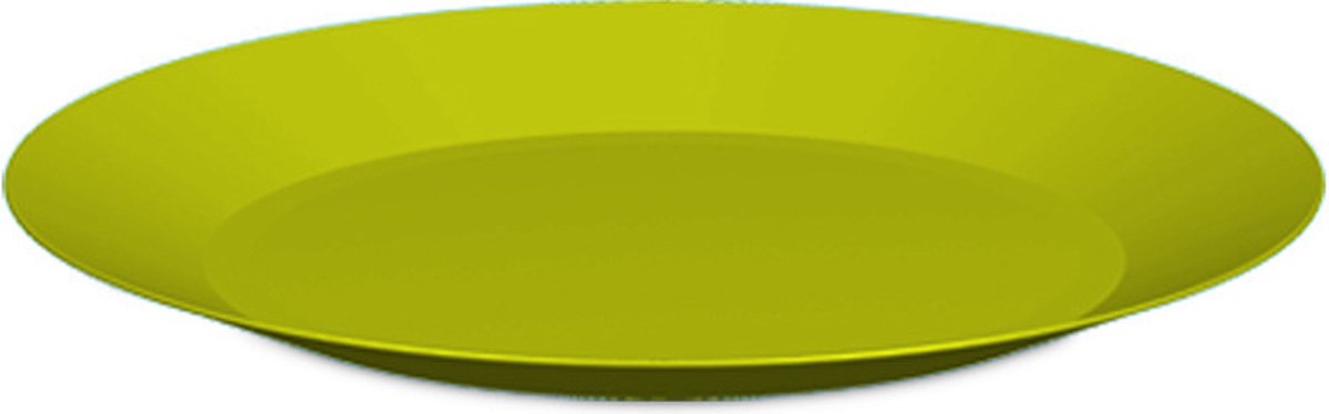 20x Stuks Ontbijt/diner Bordjes Hard Kunststof 26 Cm In Het Groen. Outdoor Servies Camping/picknick/verjaardag
