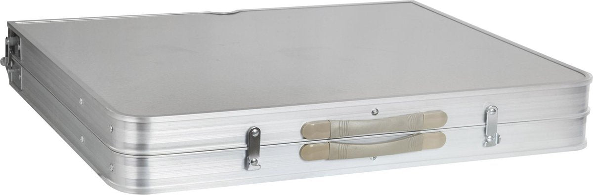 Capture Outdoor, "Camp6 AL-120L" Luxe Inklapbare Stabiele Kampeertafel, Voor 6 Personen, Aluminium, 70x120cm, Aluminium Vierkante Poten, In De Hoogte Regelbaar, Inklapbaar In Een Draagbare Koffer Formaat, Met Steun Voor Parasol, …