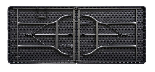 ERRO Vouwtafel - Wickerlook - 180x74cm - Zwart