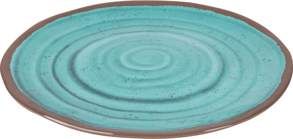 Bo-Camp Ontbijtbord - Halo - 100% Melamine - 4 Stuks - Aqua