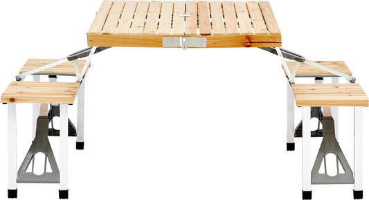 CAMPZ Fir Wood Picknicktafel, Bruin/grijs