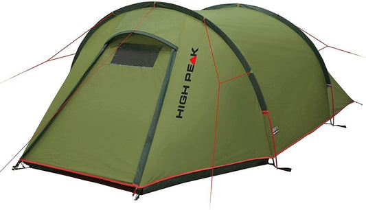 High Peak Lichtgewicht Tunneltent Kite 3 LW, Trekking Tent 3 Personen, 3,1 Kg, Aluminium Stokken, 3000 Mm Waterdicht, Extra Lang 230 Cm