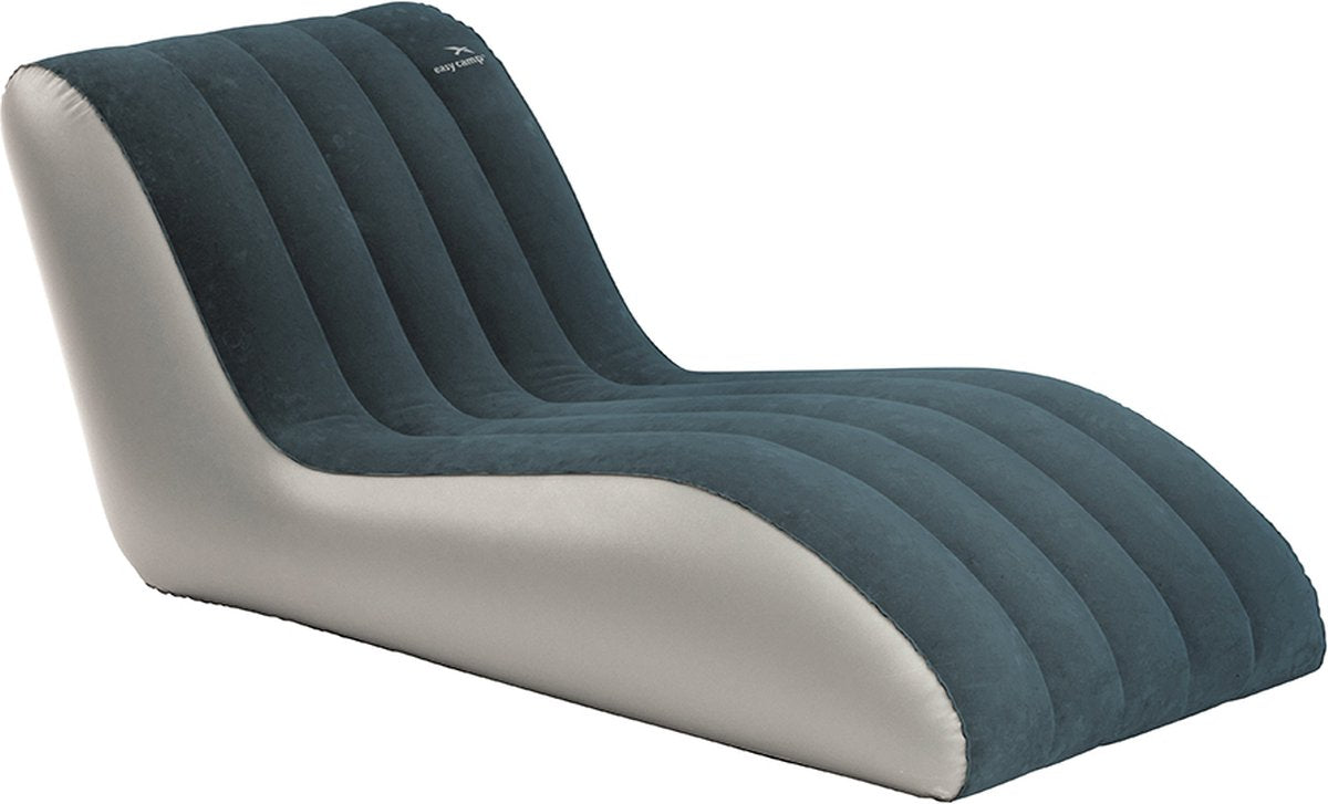 Easy Camp Comfy Lounger-Campingstoel-Ligstoel-Opblaasbaar-Staal Blauw