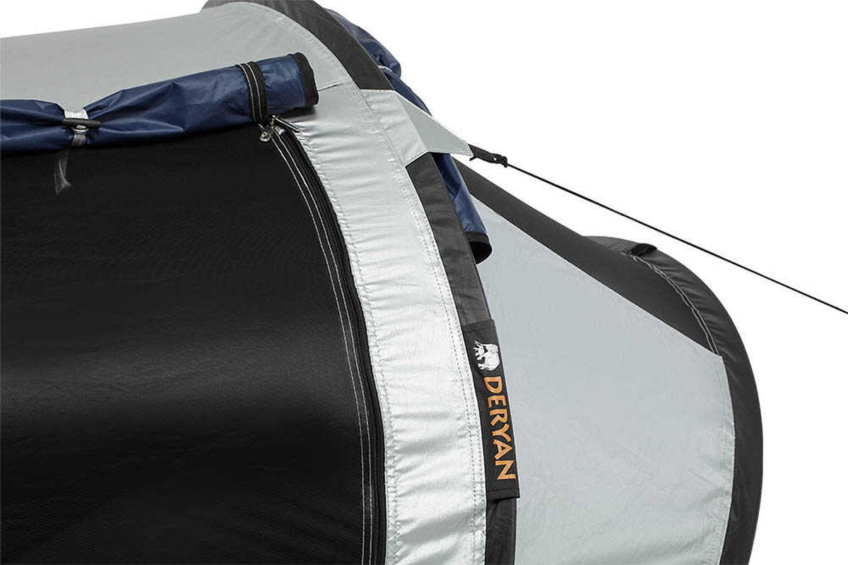Deryan Cocoon Pop Up Tent - Slaapzak - Luchtbed - Luchtpomp - 4 Persoons - Zilver
