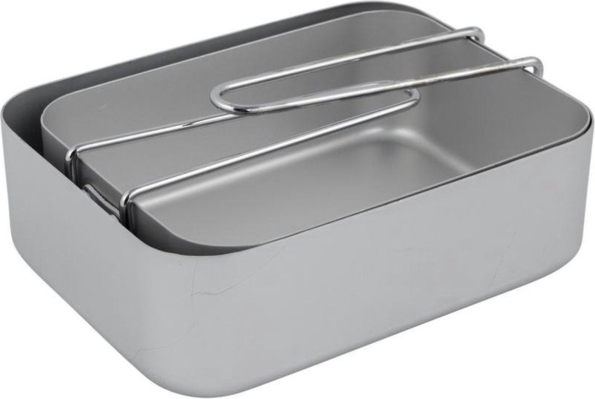 Camping Pannenset - Mess Tin - 2-Delig - Aluminium - Gamelle - Outdoor Cooking