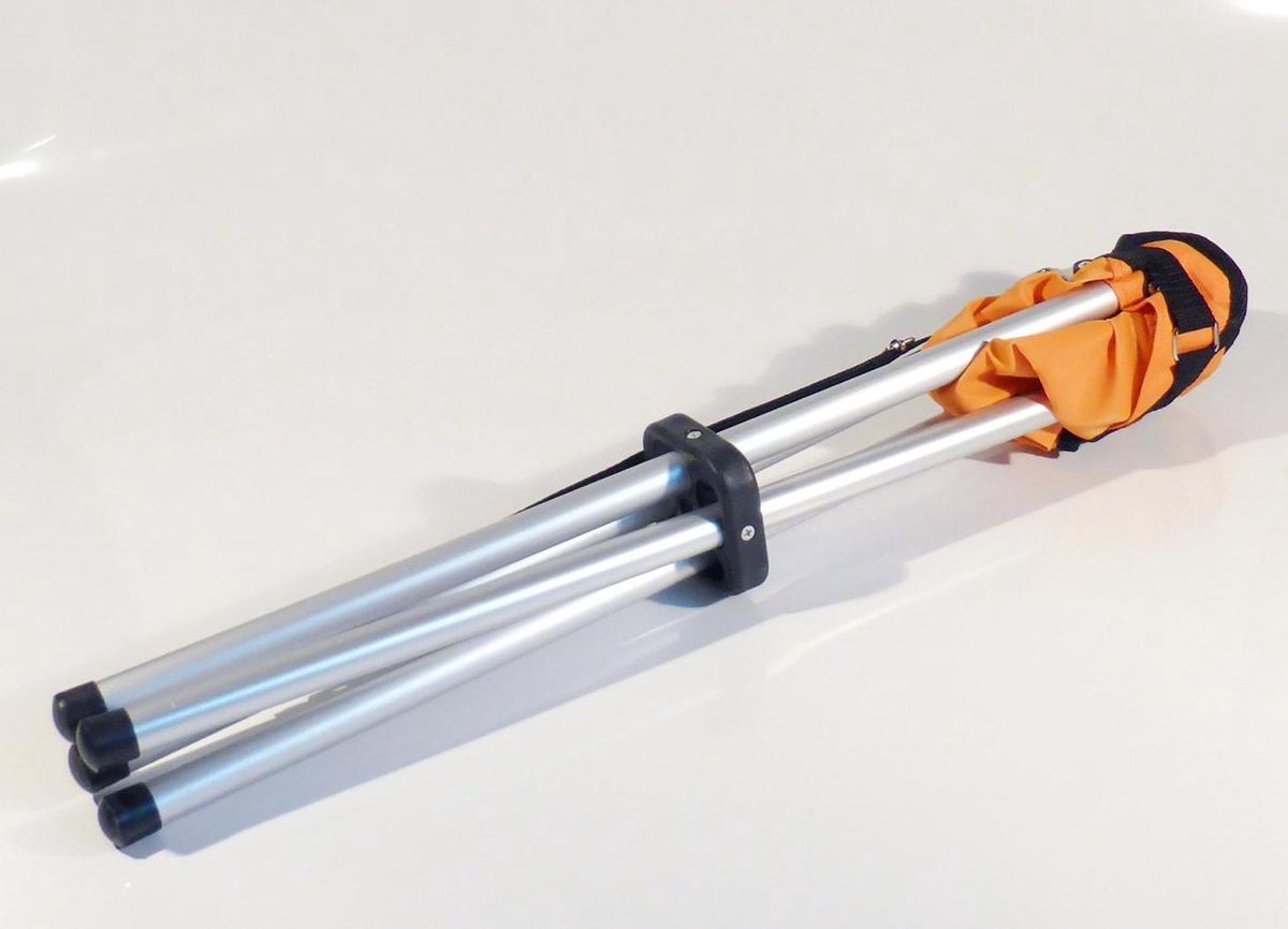 Campusit Lichtgewicht Camping / Vis Krukje - 4-poot - Aluminium - Oranje