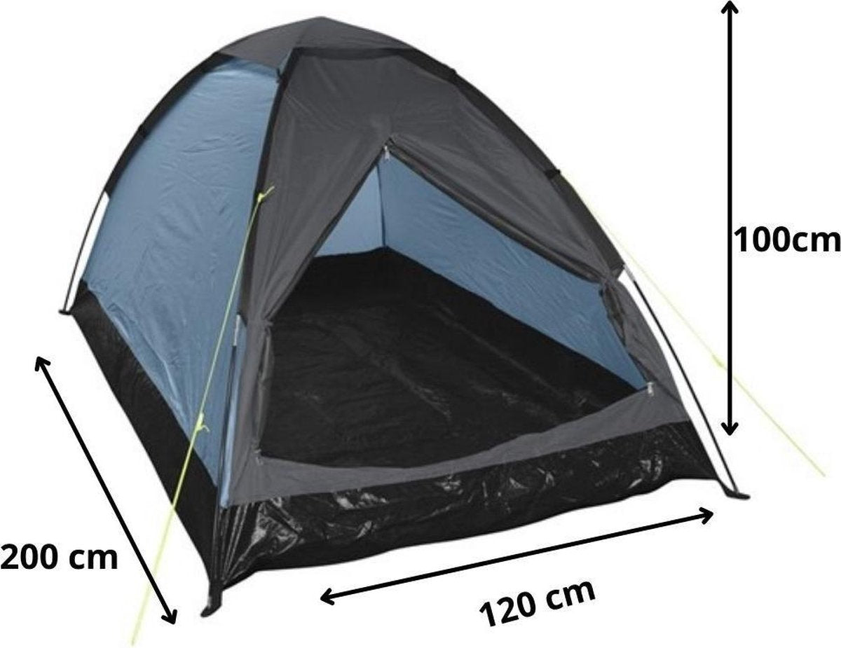 Orange85 Tent - 1 Persoons - Festivaltent - Blauw - Glow In The Dark - 200x120x100 Cm - Polyester