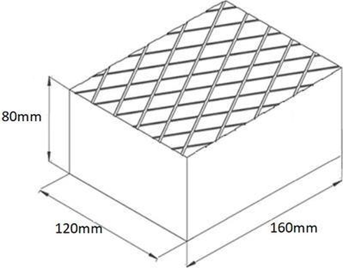 Rubberen Blok- Camper Levellers- Rubber Block Gummiklotz Gummiklötze Gummiauflage Gummiteller Hebebühne Grube 160x120x80 Mm Zwart Voor Autokrik, Trolleykrik En Pitjack