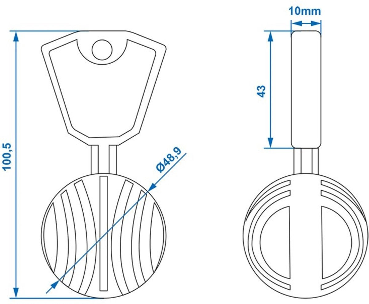 PROPLUS Pro Plus Anti Diefstal Bal - Ø 50 Mm - T.b.v. Kogelkoppeling - Blauw