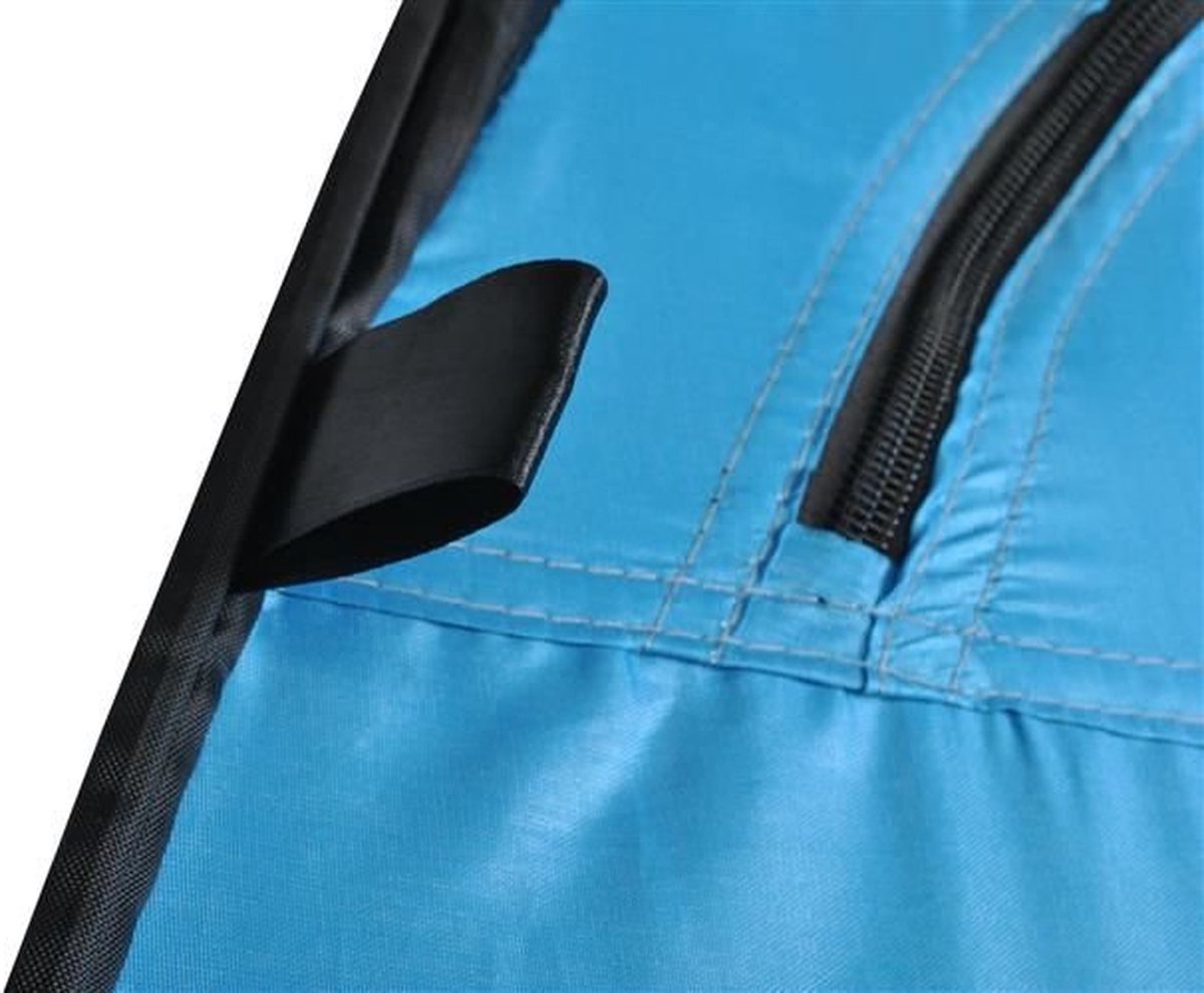 Merkloos 4 In 1 Pop-up Douchetent Voor Omkleden, Douchen, Toilet En Opslag - 1 Persoons Tent - Camping Douche En Omkleedtent - Inclusief Haringen En Draagtas - 190 X 110 X 110 Cm Blauw