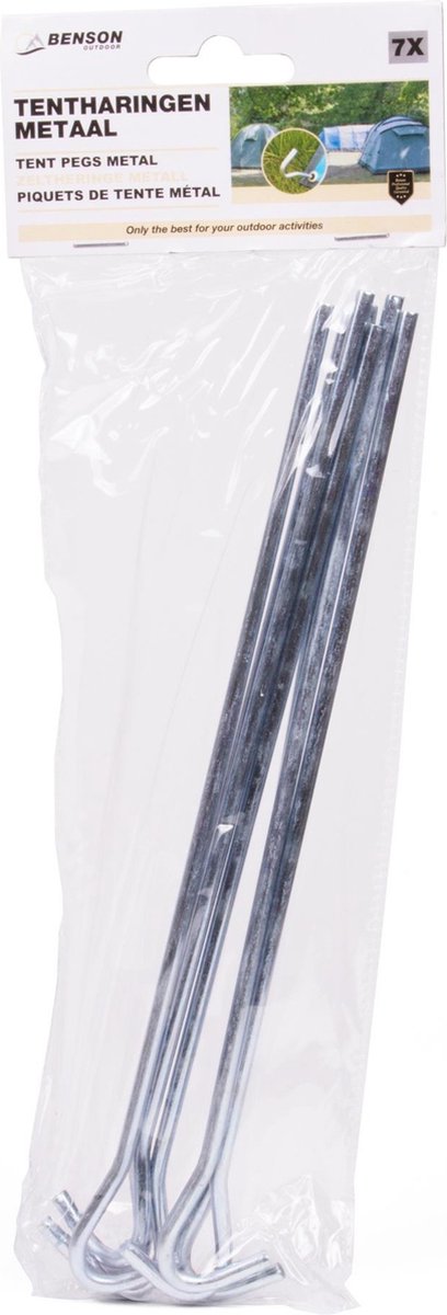 Benson Tentharingen Set - 22.7 Cm - Verzinkt Metaal - 7 Delig