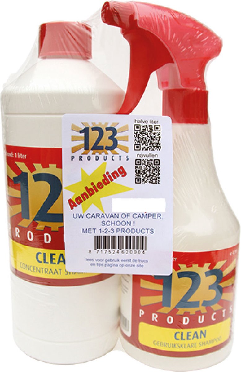 123 Clean Pakket 123 - Schoonmaakmiddelen - Wit