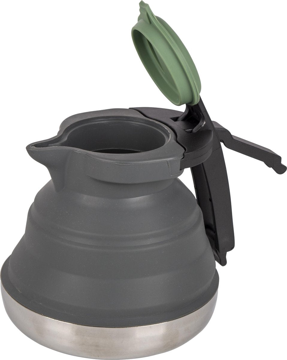 Bo-Camp Theeketel - Opvouwbaar - 1.2 Liter - Siliconen/rvs