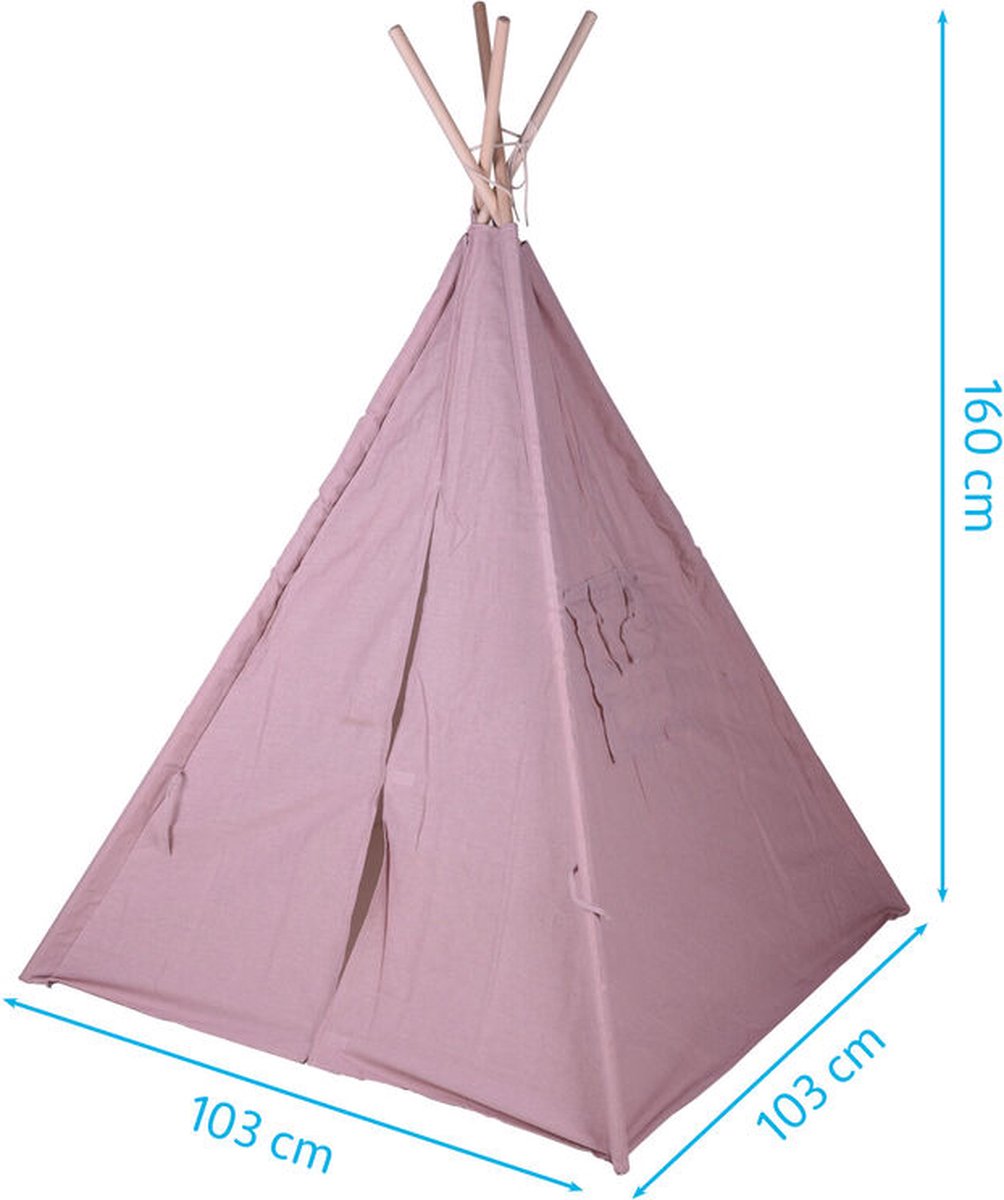  KidCollection Premium Tipitent - 103x103x160cm - Roze