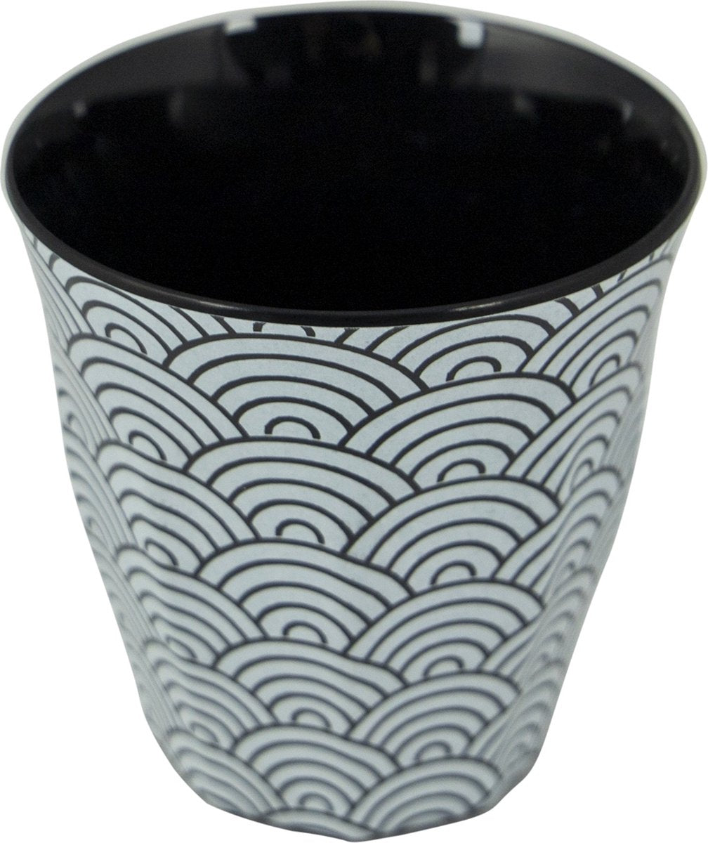  Bo-Camp Servies - Mix &amp; Match - 16 Delig - Zwart/Wit