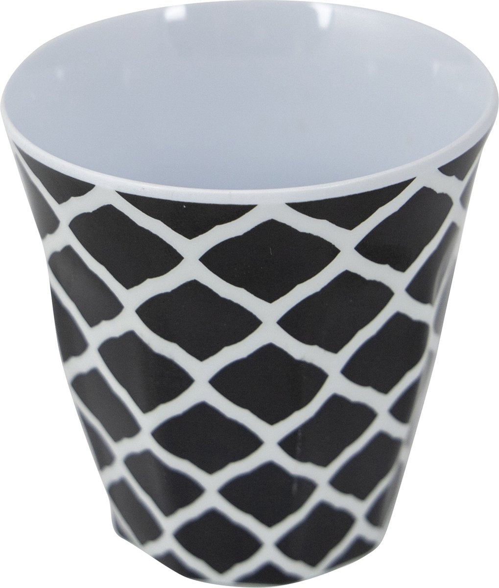  Bo-Camp Servies - Mix &amp; Match - 16 Delig - Zwart/Wit