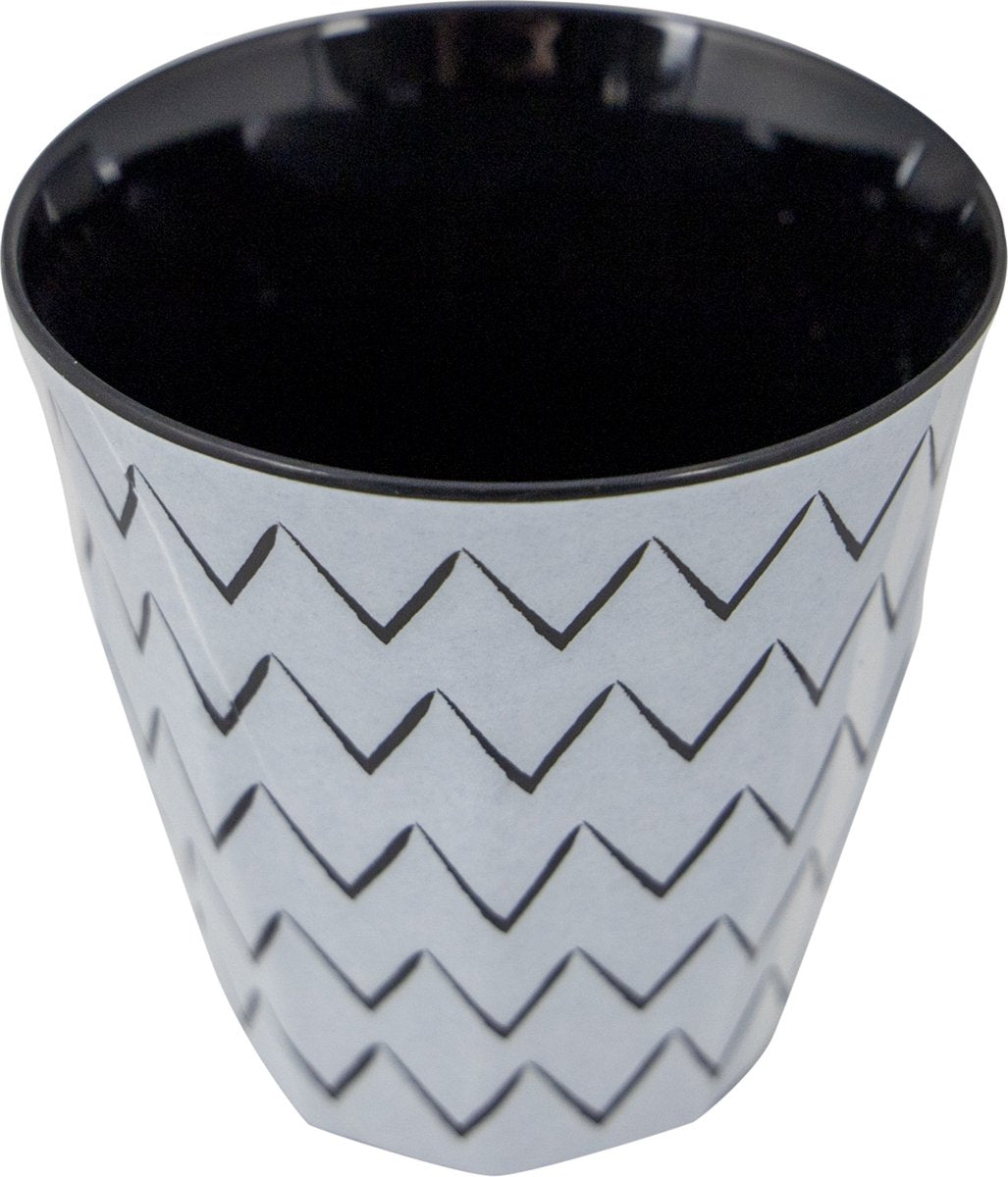  Bo-Camp Servies - Mix &amp; Match - 16 Delig - Zwart/Wit