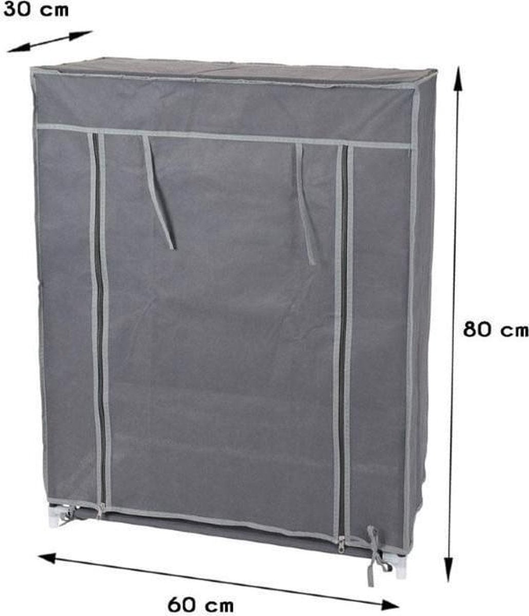 Merkloos GARDEROBE KAST - 3 SCHAPPEN - 60X30X80 CM