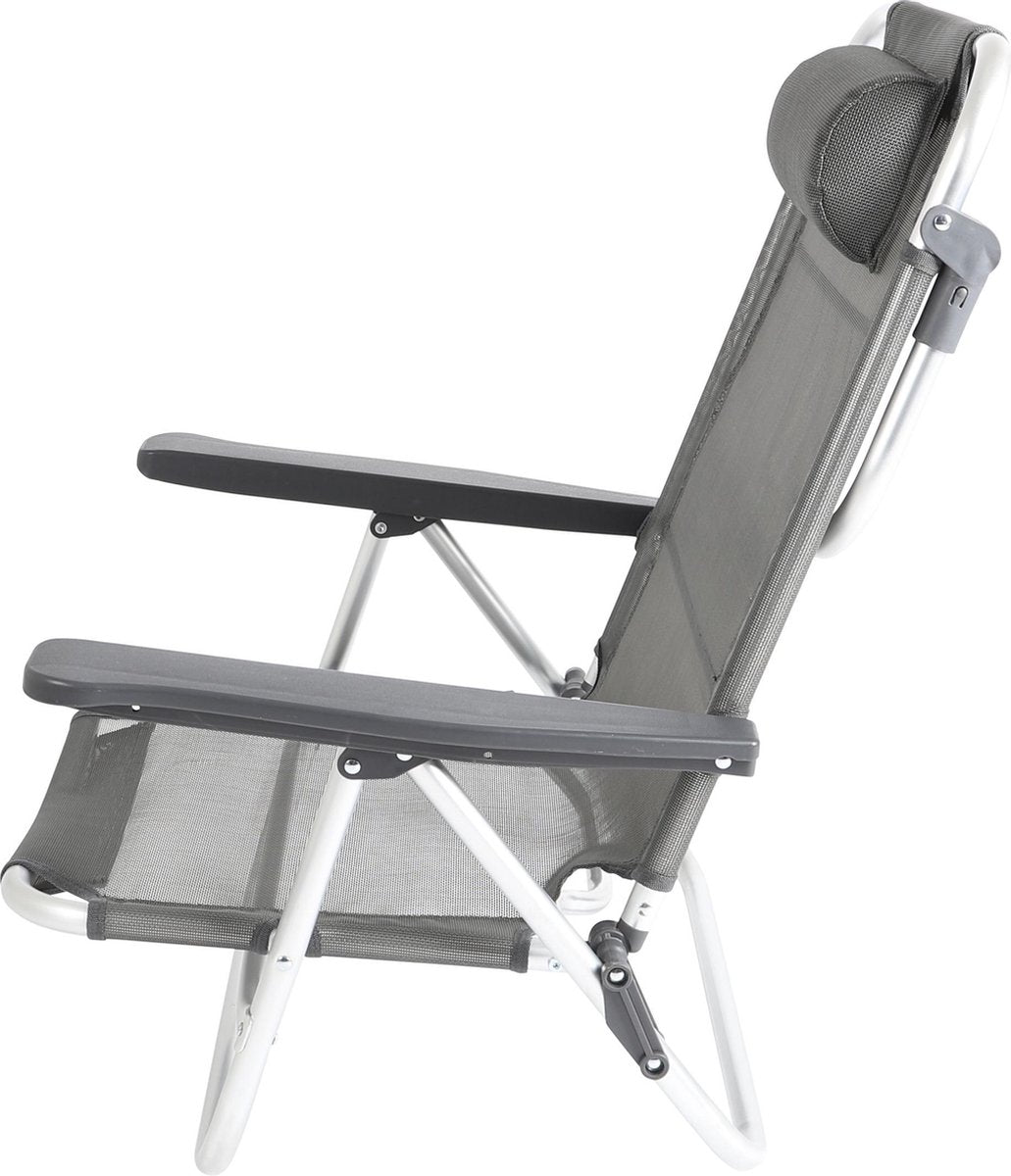  Bo-Camp Beach Chair - Monaco - Aluminium - Grijs