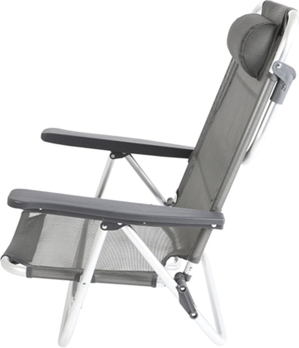  Bo-Camp Beach Chair - Monaco - Aluminium - Grijs