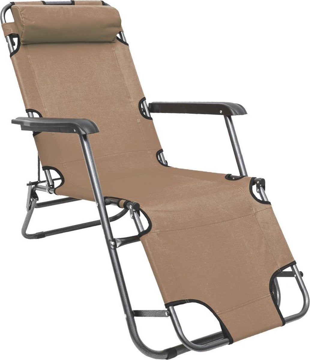  Ligstoel Opvouwbaar 155x60cm - Lichte Ligbed Relaxstoel Tuinstoel Campingstoel Strandstoel
