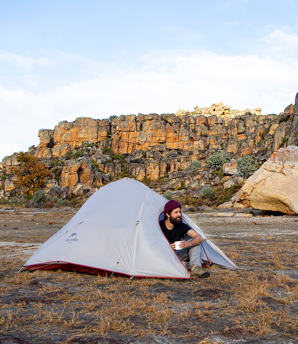  Cloud Up 3 Upgraded - Naturehike® - Tent 3 Persoons - Lichtgewicht Tent - Incl. Grondzeil - 20D 4000MM - Outdoor Kampeertent - Waterdicht - Hiking &amp; Wandelen
