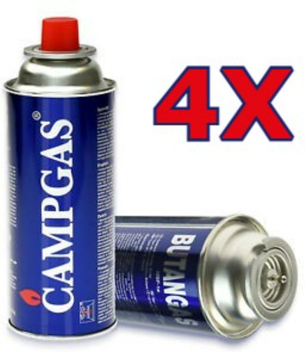  Borvat® |Draagbare Gasfornuis - Camping Kookstel - Inclusief 4 Gasflessen - Gas Stove - Gasfornuis - Kooktoestel - Outdoor - Op Reis + Gratis Smartphone Auto Magneethouder.