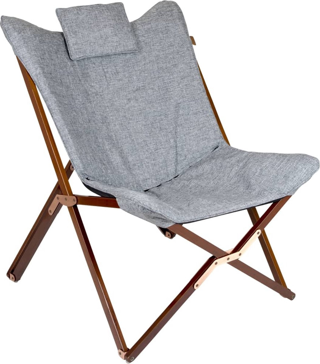  Bo-Camp - Urban Outdoor - Relaxstoel - Bloomsbury - L - Oxford Polyester - Grijs