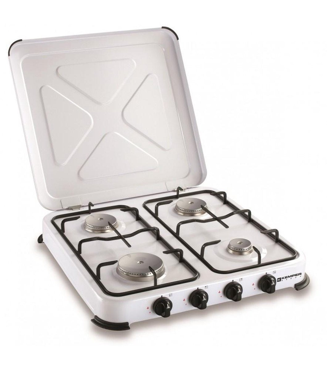  Kemper Gas Kooktoestel - Campingkooktoestel - Set Met 4 Branders - Gas - 4650W