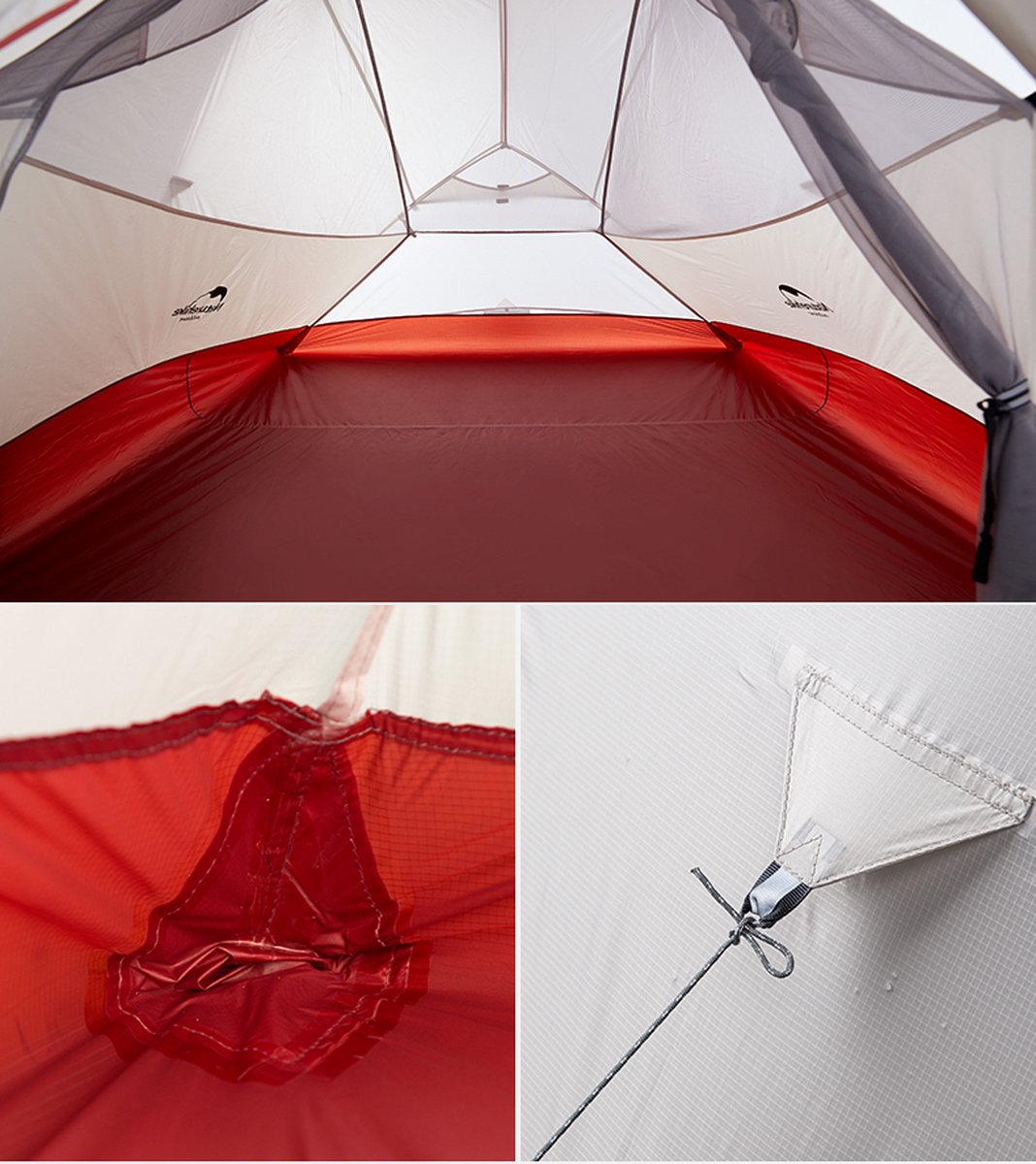  Cloud Up 3 Upgraded - Naturehike® - Tent 3 Persoons - Lichtgewicht Tent - Incl. Grondzeil - 20D 4000MM - Outdoor Kampeertent - Waterdicht - Hiking &amp; Wandelen
