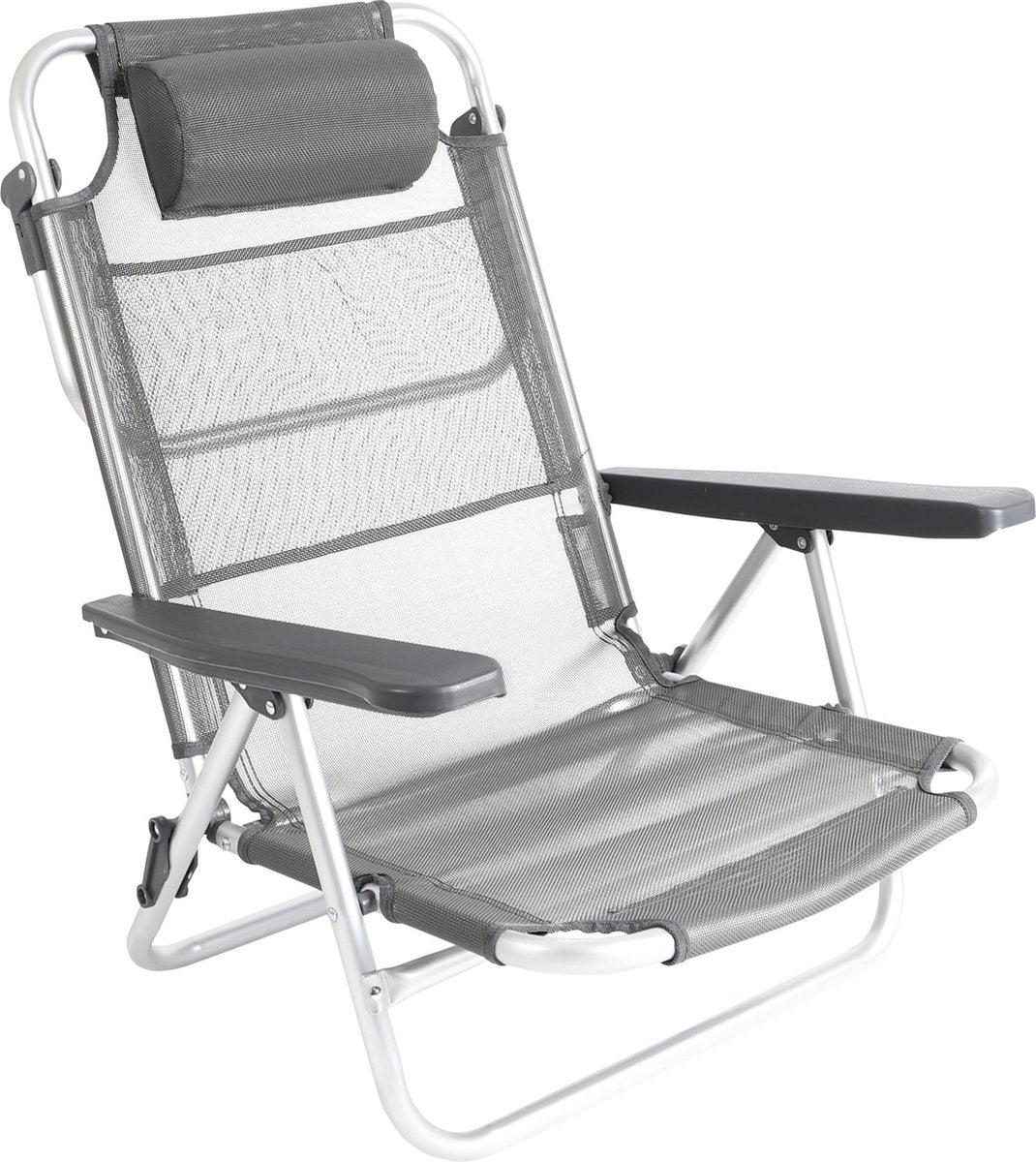  Bo-Camp Beach Chair - Monaco - Aluminium - Grijs