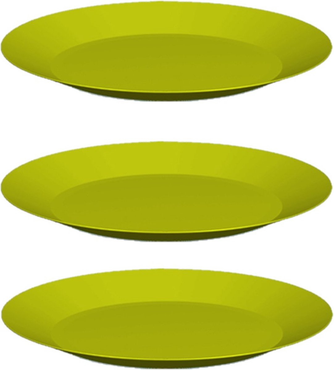  20x Stuks Ontbijt/diner Bordjes Hard Kunststof 26 Cm In Het Groen. Outdoor Servies Camping/picknick/verjaardag