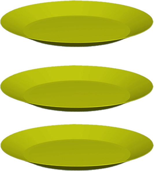 20x Stuks Ontbijt/diner Bordjes Hard Kunststof 26 Cm In Het Groen. Outdoor Servies Camping/picknick/verjaardag