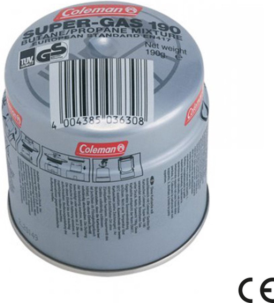 Coleman Prik Gas Cartouche Met Veiligheidsventiel 190g - Cosiscoop Gaslantaarn - Metaal -