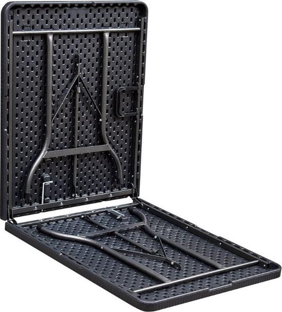  ERRO Vouwtafel - Houtlook - 180x74cm - Zwart