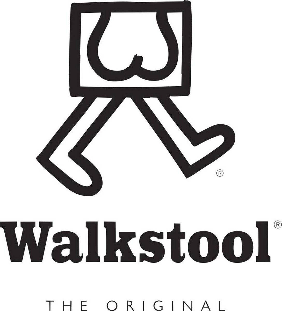  Walkstool - 3-Poots Krukje - Comfort 65 Cm - Verstelbaar - Zwart