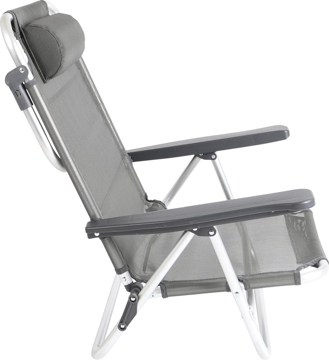  Bo-Camp Beach Chair - Monaco - Aluminium - Grijs