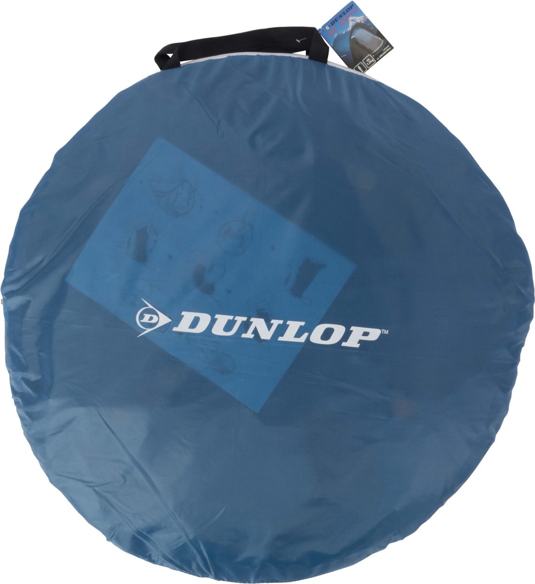  Dunlop Pop Up Tent 220 X 120 X 90 Cm - Grijs/ Blauw - 1 Persoons