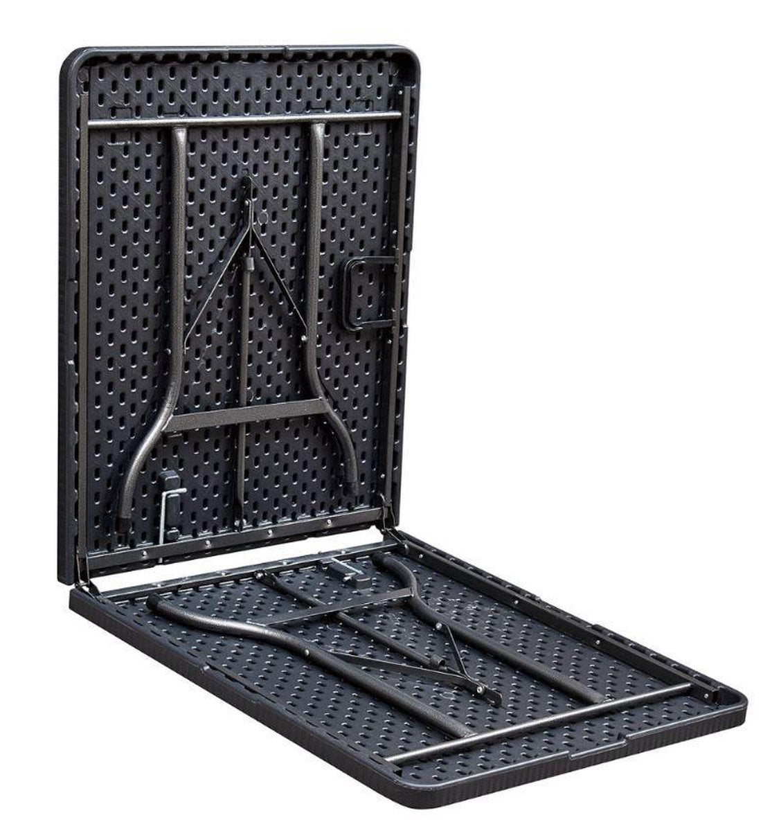  ERRO Vouwtafel - Wickerlook - 180x74cm - Zwart