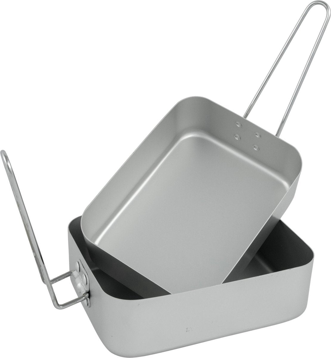  Camping Pannenset - Mess Tin - 2-Delig - Aluminium - Gamelle - Outdoor Cooking