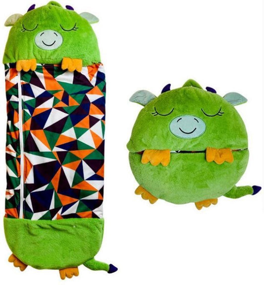  Draak Slaapzak -160 Cms | Kinderslaapzak | Slaapzak Junior | Nappers | Children Sleeping Bag | Kinderen Slaapzak | Super Soft 2 In 1 Fun Pillow &amp;Sleepy For Boys | Draak Slaapzak | Zachte Slaapzak | Knuffel Slaapzak | 2 In 1 Slaapzak | Kinderen